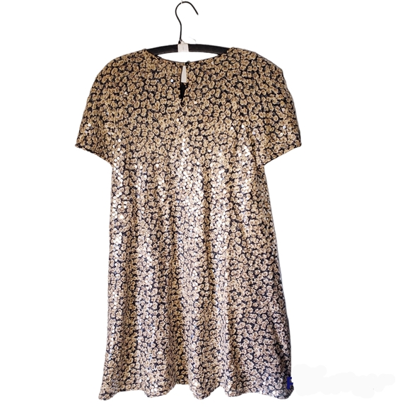 Vintage Liz Claiborne Trapeze Swing Dress Floral Sequined 90's Grundge - Picture 2 of 8